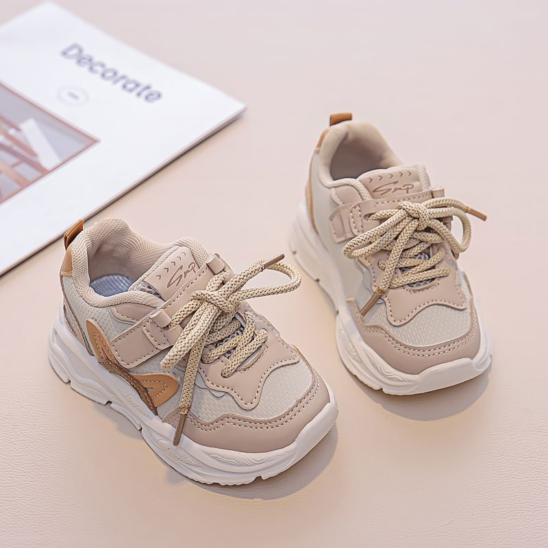 Children's Spring Autumn new student edition leather sports shoes suitable for small and medium-sized children_voghion.com
