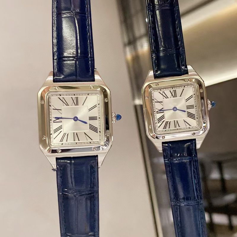 Orologio al quarzo da donna ultrasottile, con cinturino in pelle, impermeabile, quadrato, serie semplice, Kajia Shandu_voghion.com