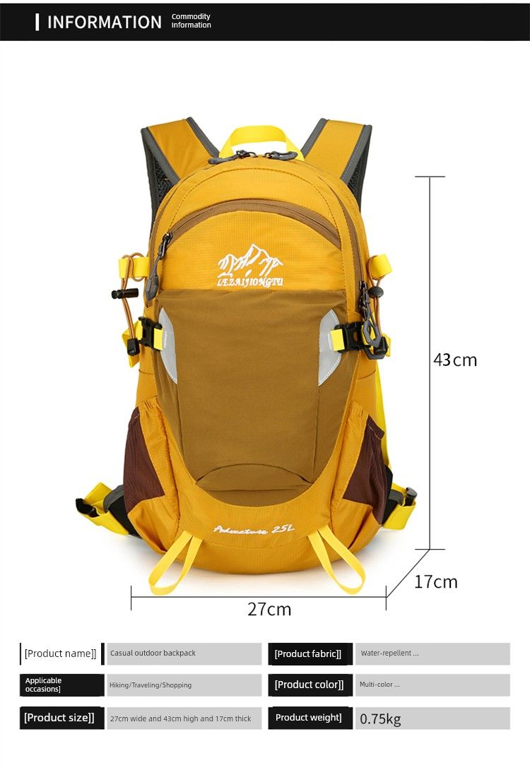 Professionell ryggsäck för män och kvinnor med samma lilla kapacitet, 25 liter, utomhus, vandring, klättring och reseutrustning för kvinnor_voghion.com