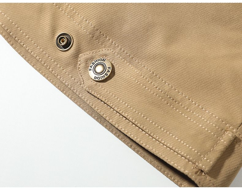 Men's Autumn Corduroy Jacket With Multiple Pockets, Slim Fit Casual Blazer For Daily Wear (Navy, Army Green, Khaki)_voghion.com