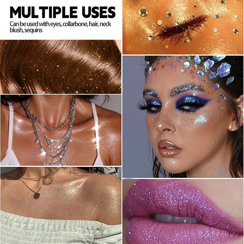 QICIY+10 Flashing Long-lasting Color Rendering Non-smudging Waterproof Brightening Eyeshadow Makeup_voghion.com