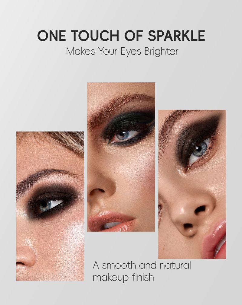 Lidschatten MAFFICK Perlglanz Multifunktionaler Lidschattenstift Black Series Fine Flash Wasserfester, nicht wischbarer Eyeliner_voghion.com