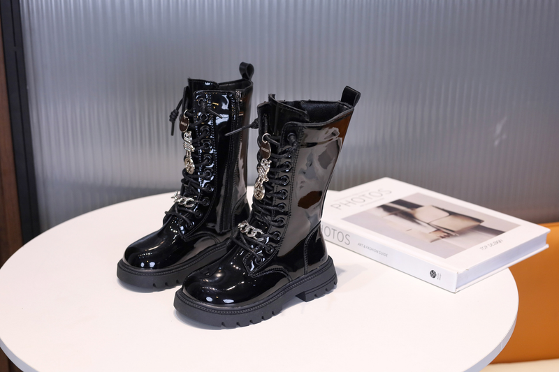Mode-Stiefel für Kinder, Herbst/Winter, Mädchenstiefel mit weichen Sohlen und Prinzessinnenstiefel aus Wildleder für Mädchen_voghion.com