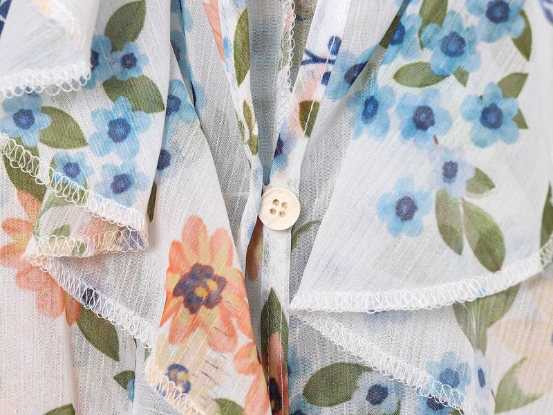 Camicia a tinta unita con decorazioni a strati, stile primaverile, per donna_voghion.com