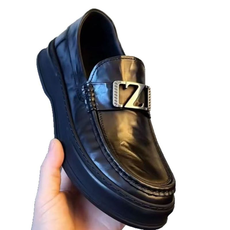 Unbeatable Quality Unbeatable Quality 2025 Sprig New Me's Le Fu Geuie Bea Shoes, Versatile Set, Oe Step Steppig Thick Soled Casual Leather Shoes For_voghion.com
