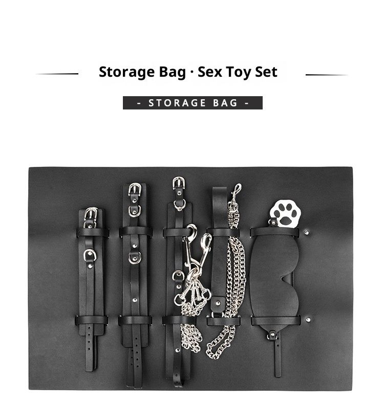 LuvBox Set di contenitori per giocattoli sessuali in pelle SM Props Guinzaglio Collare Manette Benda Piccola Frusta Pat Prodotti per adulti_voghion.com