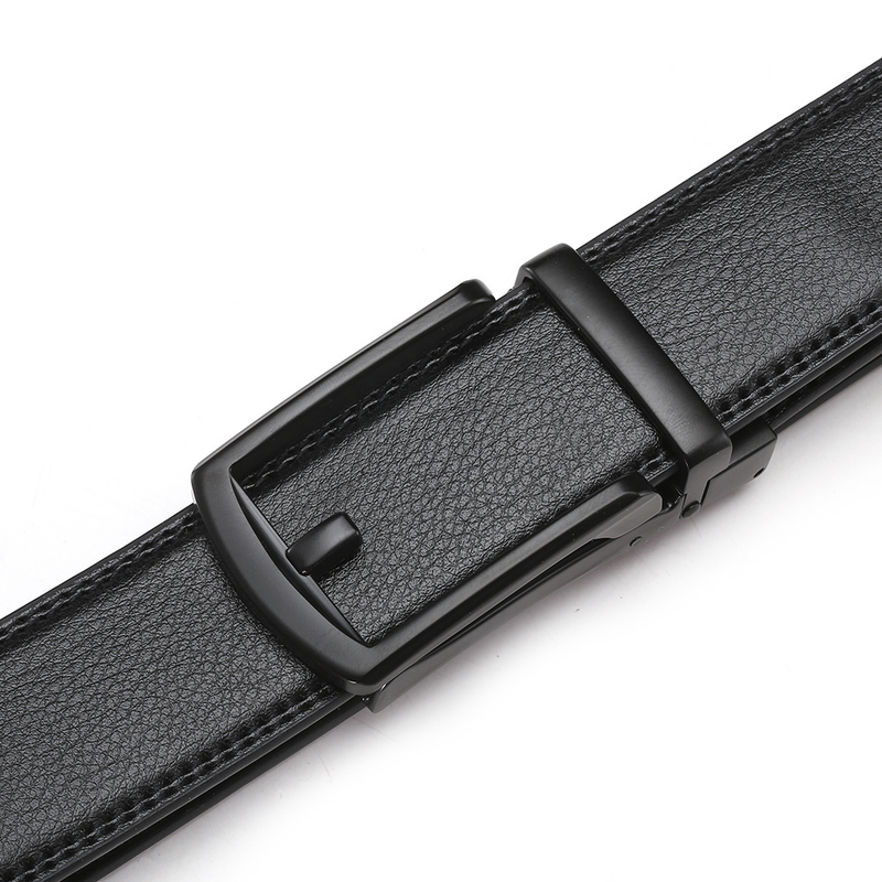 2024 New Fashion Versatile Leather Belt Men's Automatic Buckle Belt Cowhide Belt False Needle Buckle Belt_voghion.com