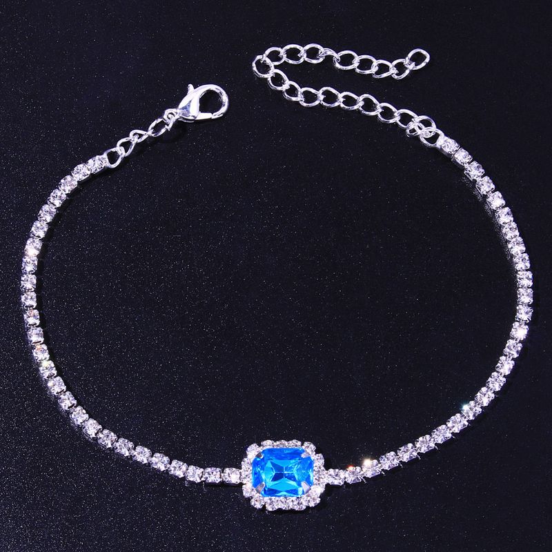 fashion accessories luxury emerald crystal Anklet summer beach style shiny full diamond Anklet Anklet_voghion.com