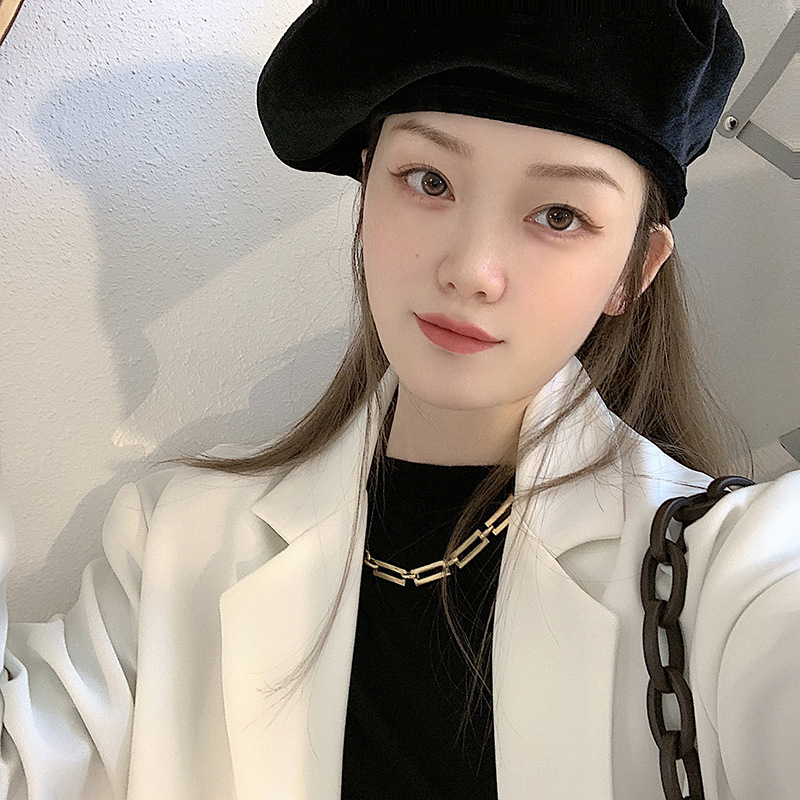 Einfache Edelstahl Halskette Frauen Hip Hop Gold Farbe Kuba Kette Kubanischen Minimalistischen Choker Halskette Schmuck_voghion.com