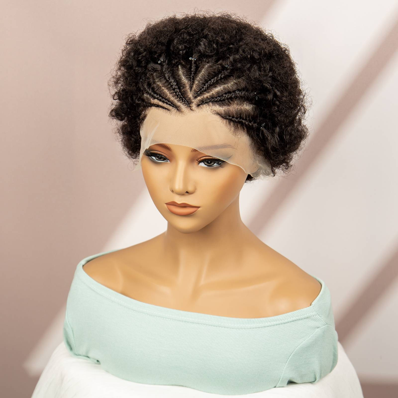 Mežģīnes īsti mati afro bize modes jauni īsi mati_voghion.com