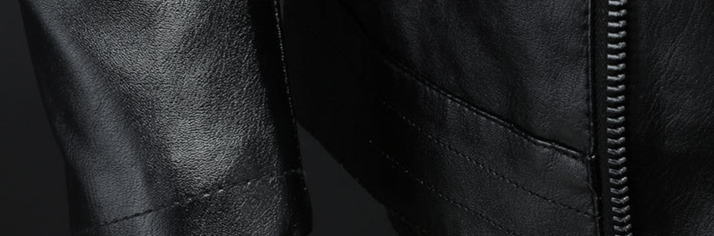 Men's Clothing Leather Jacket Handsome Leather Jacket Stand Collar Oblique Zipper Slim Fit Cycling Clothing Motorcycle Jacket_voghion.com