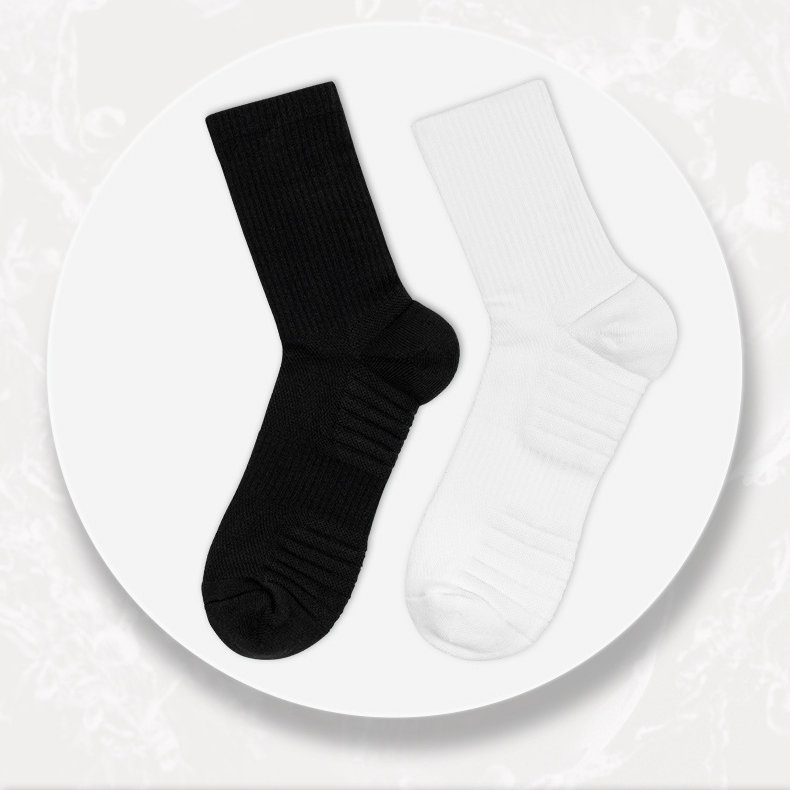 Basketball socks stockings for men pure cotton padded towel bottom wicking sweat breathable anti-friction socks_voghion.com