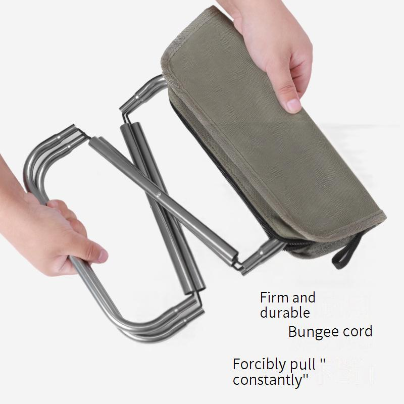 Sgabello pieghevole da campeggio all'aperto, borsa a mano, sedia pieghevole portatile, attrezzatura da campeggio, sgabello a marsupio, mini sgabello piccolo, sgabello da pesca_voghion.com