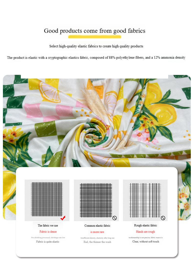 Nordic Style Stretchable Chair Covers - Floral Print, All-Season Use For Home/Dining Room/Hotel (4-Piece Set)_voghion.com