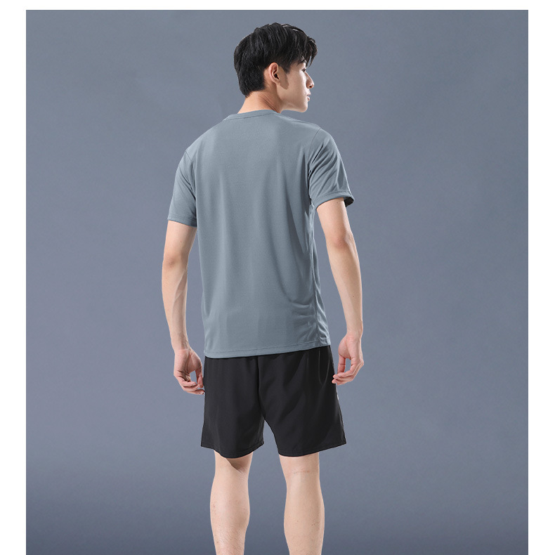 Sportbekleidung Ice Silk Sportswear Anzug Herren Lauf Schnelltrocknende Kleidung T-Shirt Kurzarm Shorts Sommer Fitness Fußball Trainingskleidung_voghion.com