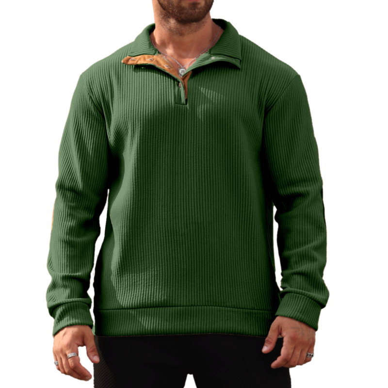 Einfarbige Cordjacke, Stehkragen, Langarm-Sweatshirt, Outdoor-Freizeitmantel für Herbst und Winter 2025_voghion.com