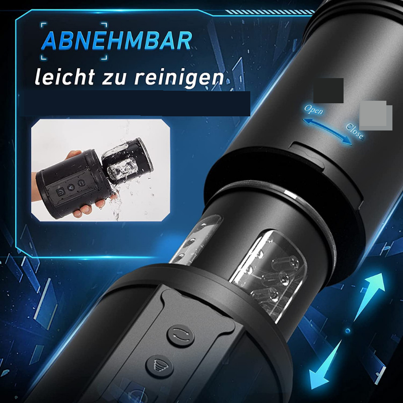 Masturbatore maschile completamente automatico con tazza per aeromobili, vero giocattolo sessuale elettrico rotante telescopico_voghion.com