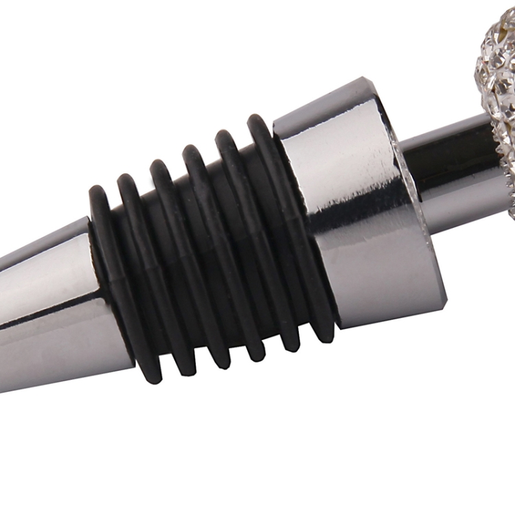 Crystal Ball Red Wine Stopper Metal Sealed Wine Cork_voghion.com