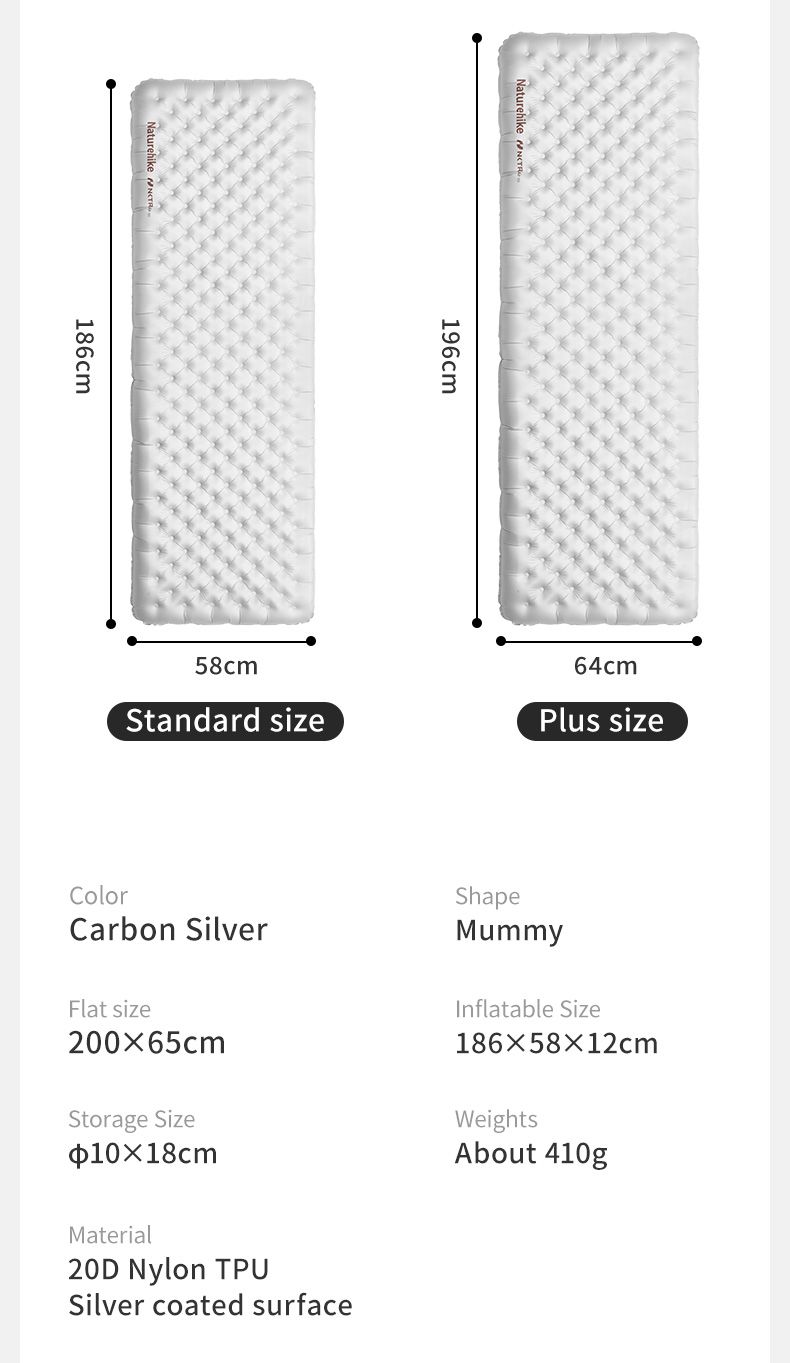 Colchoneta térmica para acampar, ultraligera y autoinflable, con un valor de 8.8 R, para las 4 estaciones._voghion.com