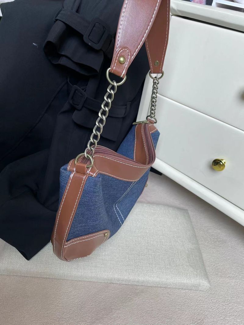 2024, famoso nuovo denim a forma di gnocco sotto le ascelle con uno stile dolce e fresco, borsa a tracolla singola per donna_voghion.com