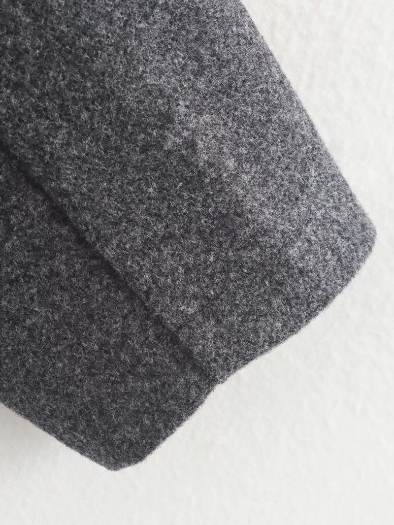 Trendiger Mantel aus Wollmischung mit Reißverschluss für Damen – Herbstmodische Oberbekleidung in Beige, Dunkelgrau, Dunkelbraun und Weinrot – Größen S/M/L_voghion.com