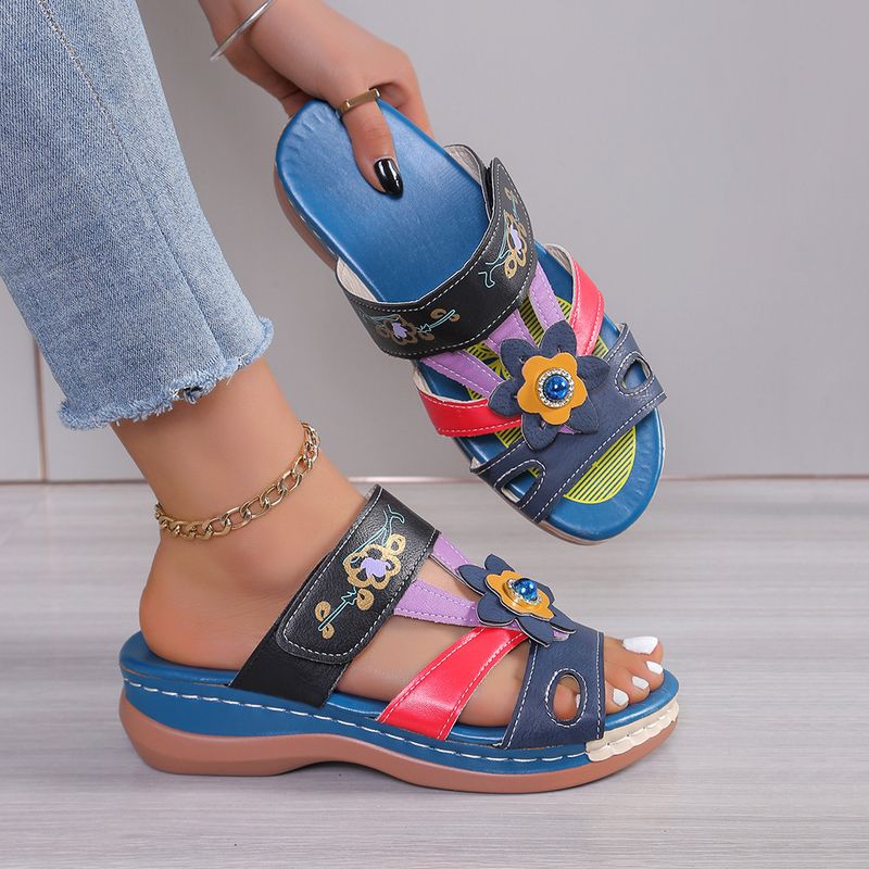 SHLIANG Dam Sommarsandaler Casual Bekväma Öppen Tå Tofflor Ortopediska Fotbädd Moderiktiga Trendiga Mångsidiga Slip-On Slides SB108_voghion.com