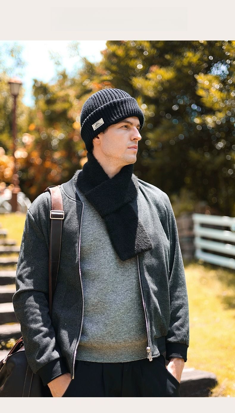 Passamontagna bianco nero lavorato a maglia e cappello di protezione per il viso per uomo inverno copricapo caldo maschera da sci_voghion.com