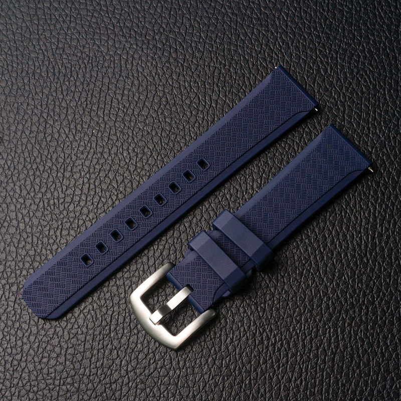 Óraszíjak Fekete Vízszellem Karkötő Zöld Vízszellem Gumiszíj Pilot Fluoro Gumiszíj 20 mm_voghion.com