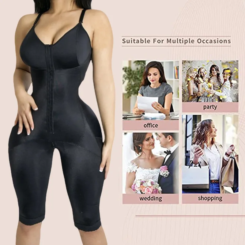 Waist Tummy Shaper Fas Colombianas Originales Women High Compression Slimming Control Belly Garments Front Closure_voghion.com