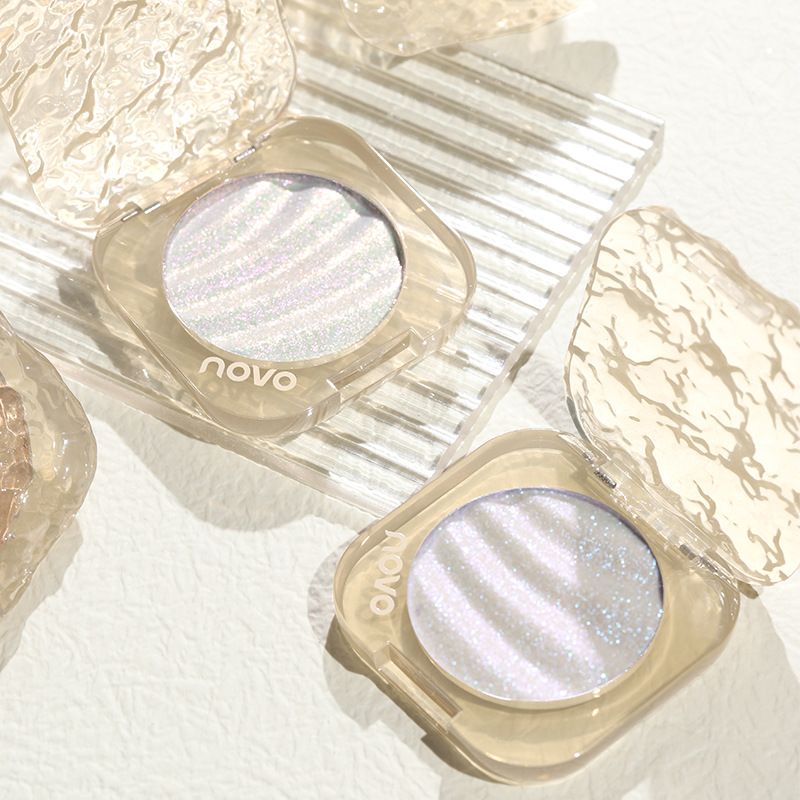 NOVO5833 Detección de luz fantasma para principiantes en belleza, polvo de maquillaje iluminador estereoscópico de alto brillo_voghion.com