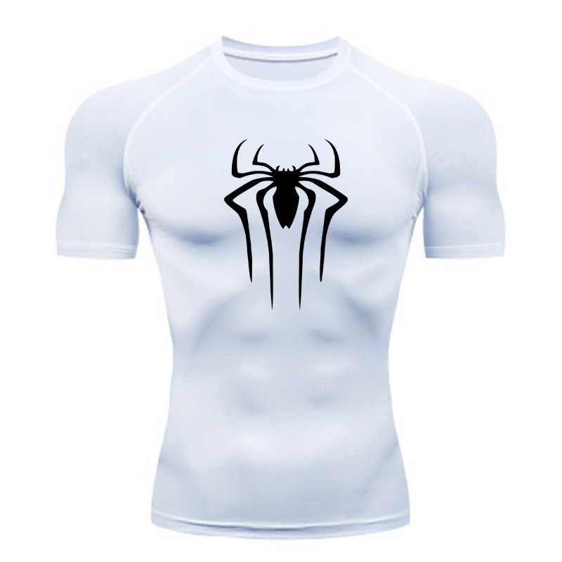 Herrkläder Kortärmade snabbtorkande kläder Sport T-shirt Löpbas Gym träningskläder Andas svett stretchiga tights_voghion.com
