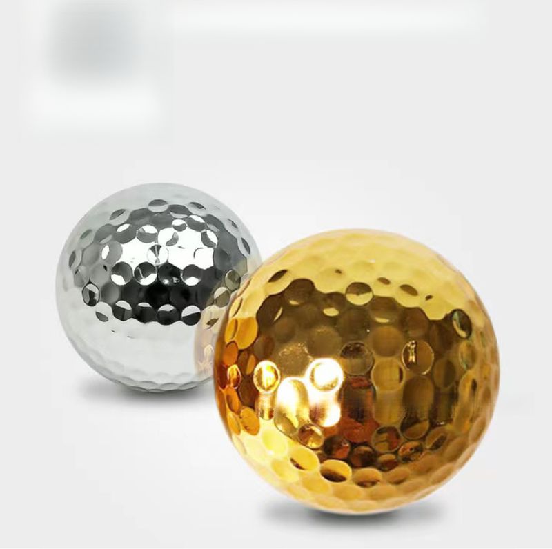 Palline da golf da allenamento Sarin placcate in oro galvanizzato e argento_voghion.com