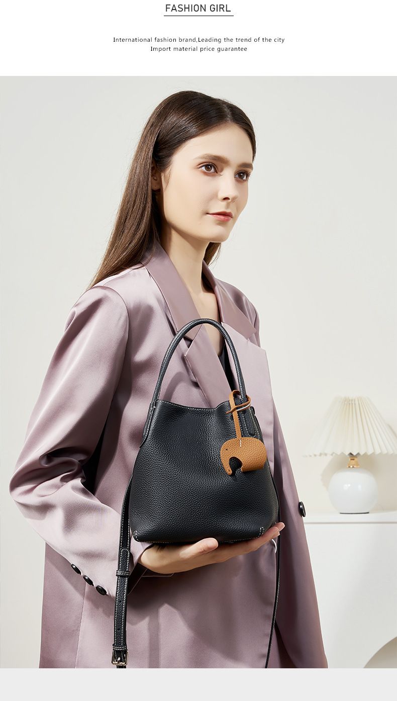 Sommermode Echtleder Eimer Tasche Nische Erste Schicht Rindsleder Retro Eine Schulter Crossbody Handheld Gemüse Korb Tasche_voghion.com