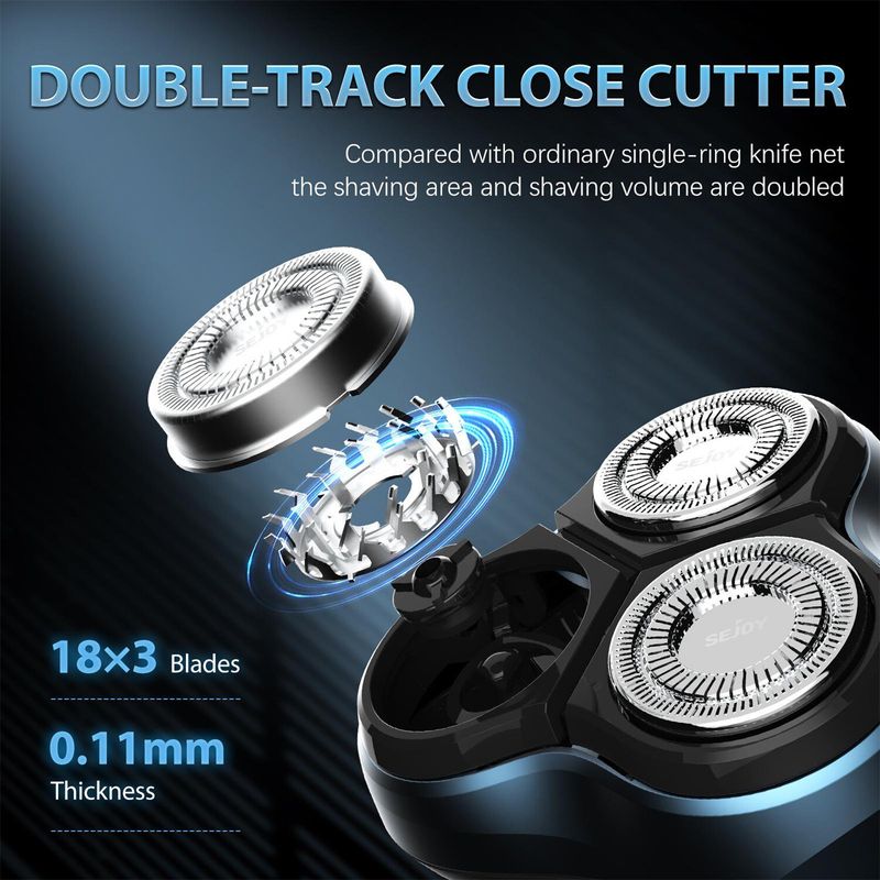 Rotations-Elektrorasierer für Herren mit Pop-Up-Trimmer, kabelloser USB-Bartrasierer_voghion.com