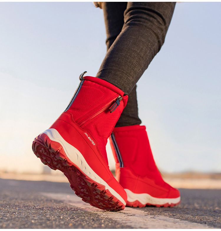 Herrenschuhe Nordost-Winter-Schneestiefel Damen wasserdicht rutschfest Fleece-ed verdickte Herren Baumwolle gepolsterte Schuhe Reiten_voghion.com