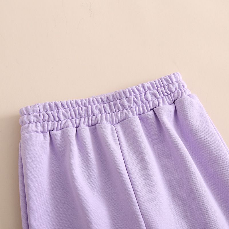 Mère et enfants vêtements pour enfants filles mode décontracté gilet sans manches couleur unie ensemble ins vent deux pièces ensemble_voghion.com