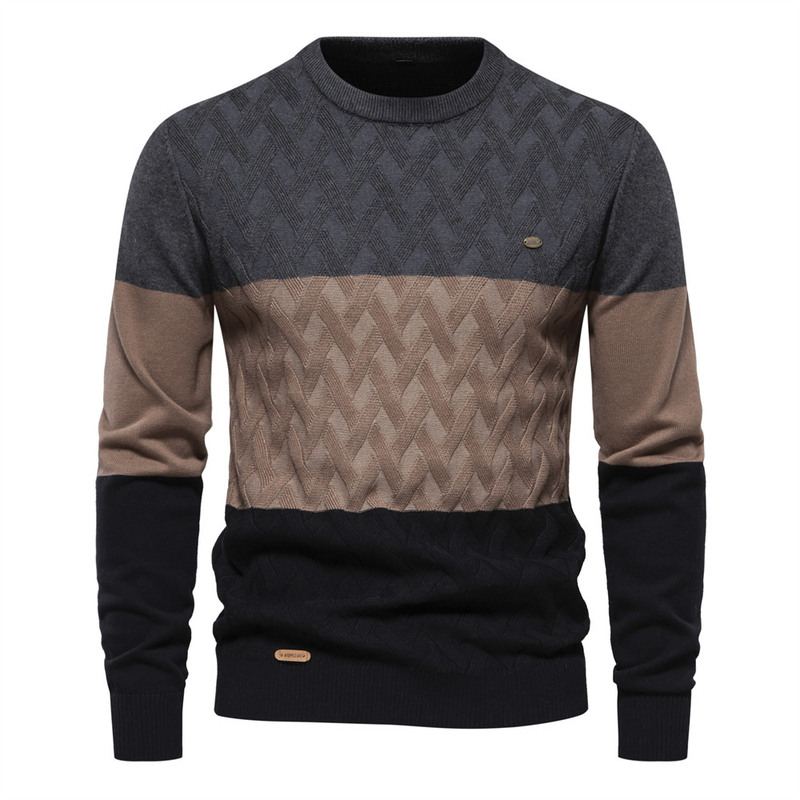 2024 Hierscht/Wanter Neien Top Laangärm Moudpullover Slim Fit Ronn Hals Männer Villsäiteg Europäesch Gréisst Strick_voghion.com