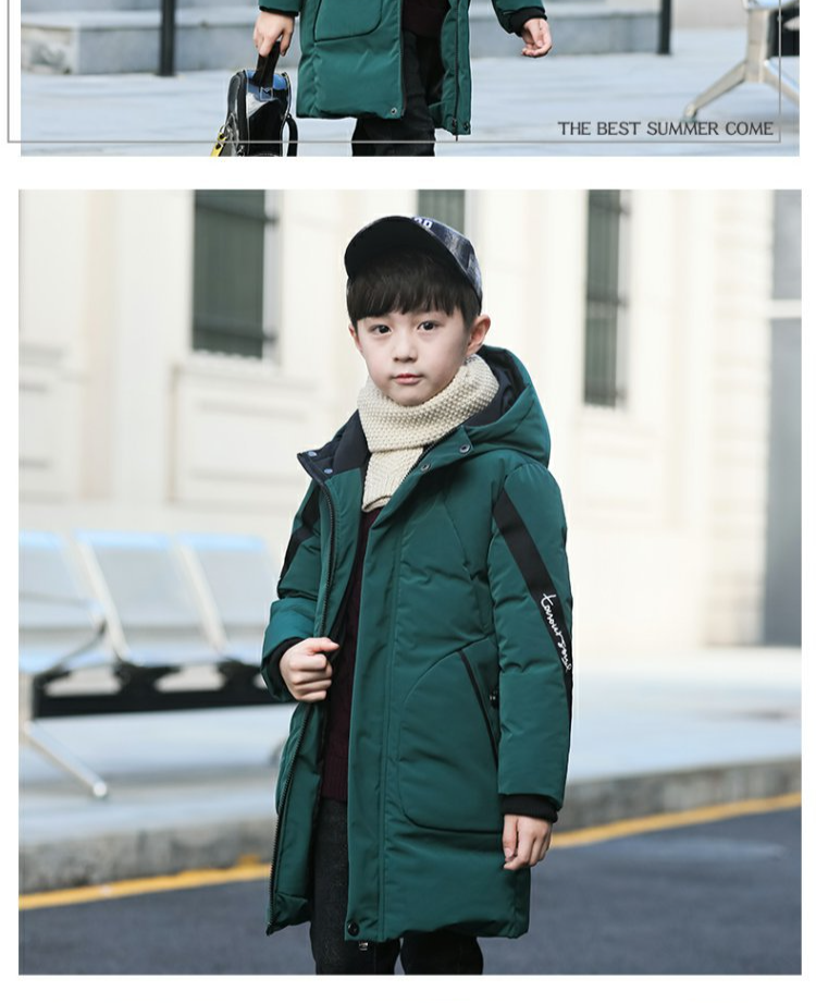 Kids Clothing Boys winter cotton coat new models children thick down cotton coat boys mid-length autumn and winter coat cotton coat_voghion.com