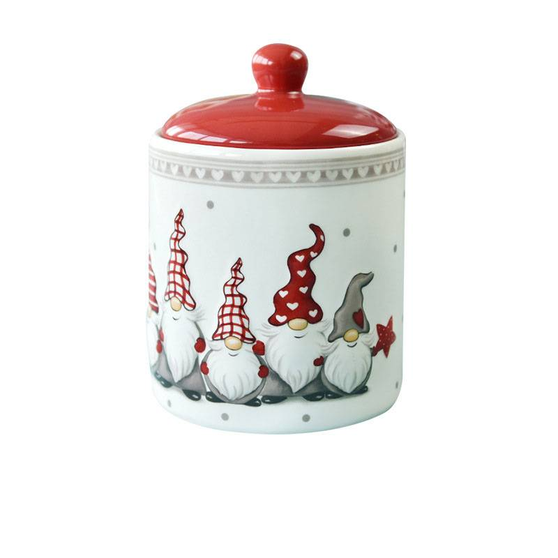 Christmas Santa Claus dishes and plates tableware set embossed rice salad bowl Western ceramic flat plate cup teapot_voghion.com