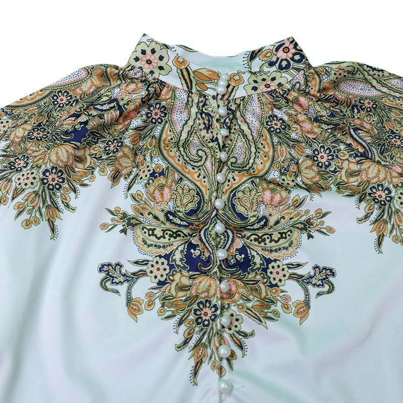 Ženski elegantni komplet od dva dijela s retro printom za jesen i zimu 2024._voghion.com