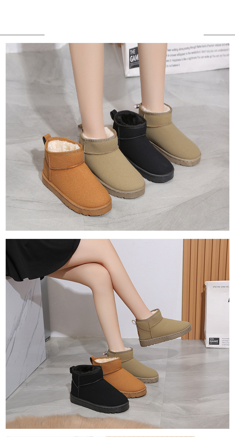 Scarpe da donna, stivali invernali da neve – stivaletti slip-on foderati in pelliccia (3 colori)_voghion.com