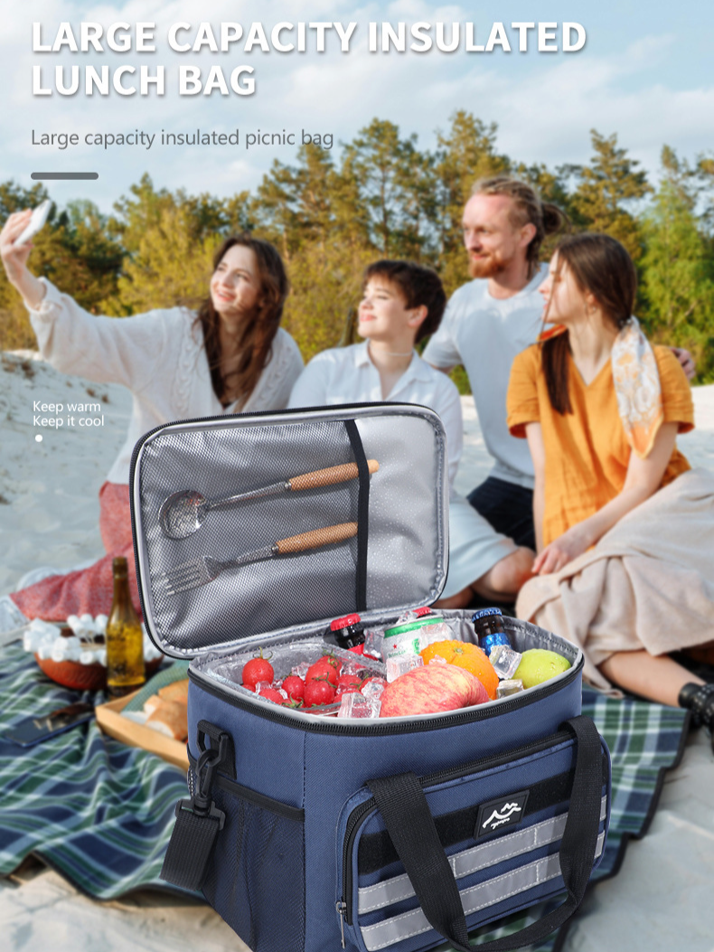 Küchenhelfer-Sets Picknicktasche kann über den Körper getragen werden, um Eisbeutel aufzubewahren Tragbare Isolierbox mit großer Kapazität im Freien_voghion.com