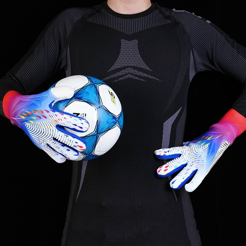 Torwarthandschuhe für Fußballtorhüter für Kinder, Jugendliche und Erwachsene, Fußballhandschuhe mit starken Griffen an den Handflächen, atmungsaktive 4-mm-Latex-Fußballtorhüterhandschuhe_voghion.com