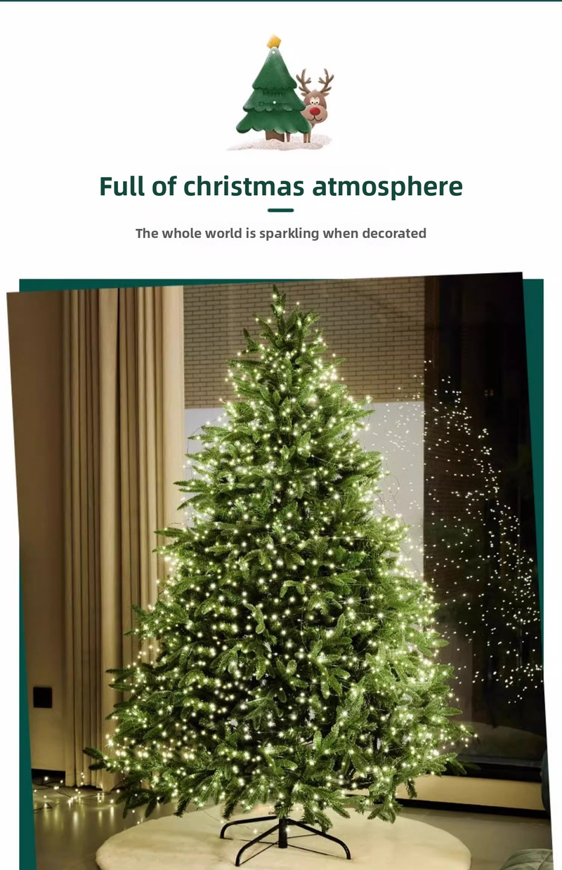 100 m lange LED-Lichterkette für Weihnachten – 2000 Philips LED-Birnen, IP44 wasserdicht, Fernbedienung, 3000 K Warmweiß/Farbwechsel, 8 Beleuchtungsmodi_voghion.com