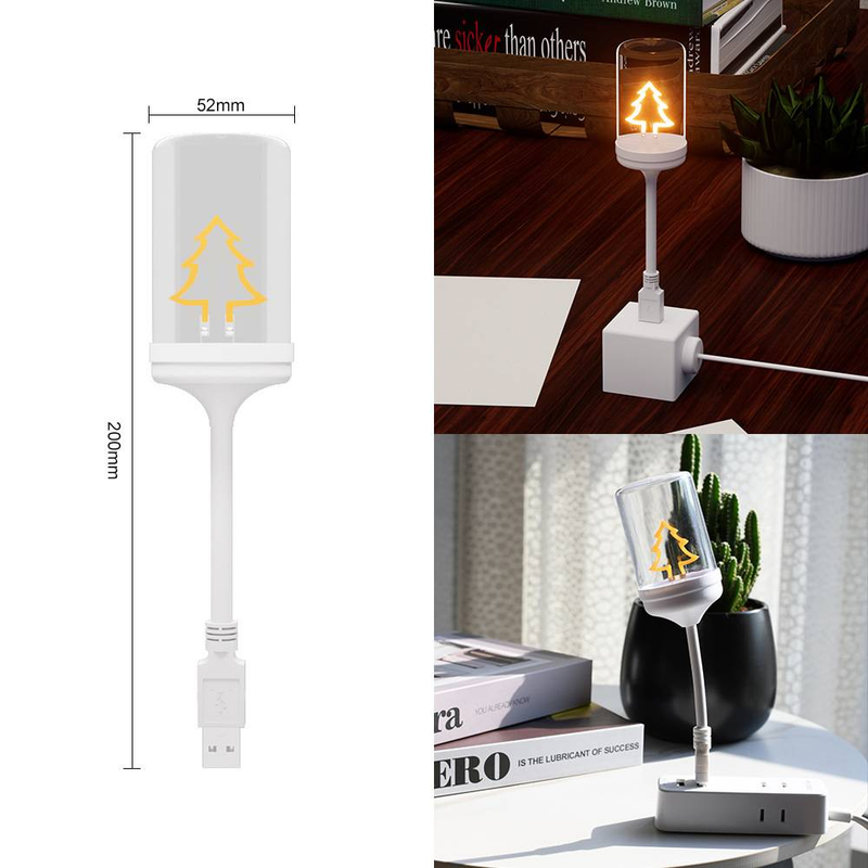 Luce notturna a LED USB in stile vintage con lampadine decorative a filamento - Dimmerabile, a risparmio energetico, portatile per camera da letto, cameretta dei bambini, ufficio_voghion.com