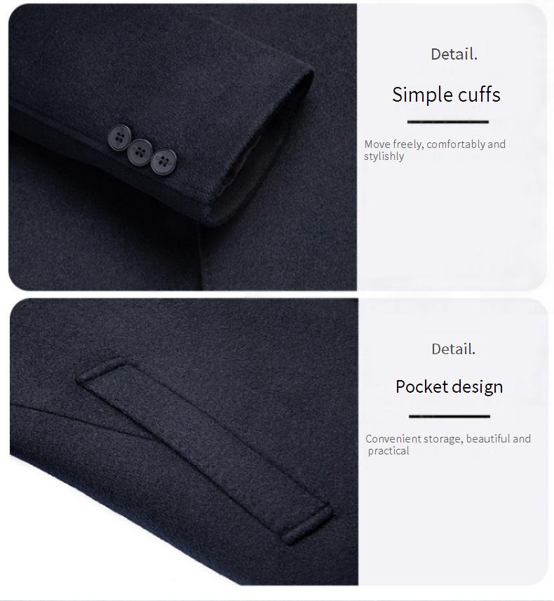 Men’s Detachable Down Liner Wool Blend Overcoat – Mid-Length Winter Coat With Removable Hood, Business Casual Trench Coat In Grey/Black/Navy_voghion.com