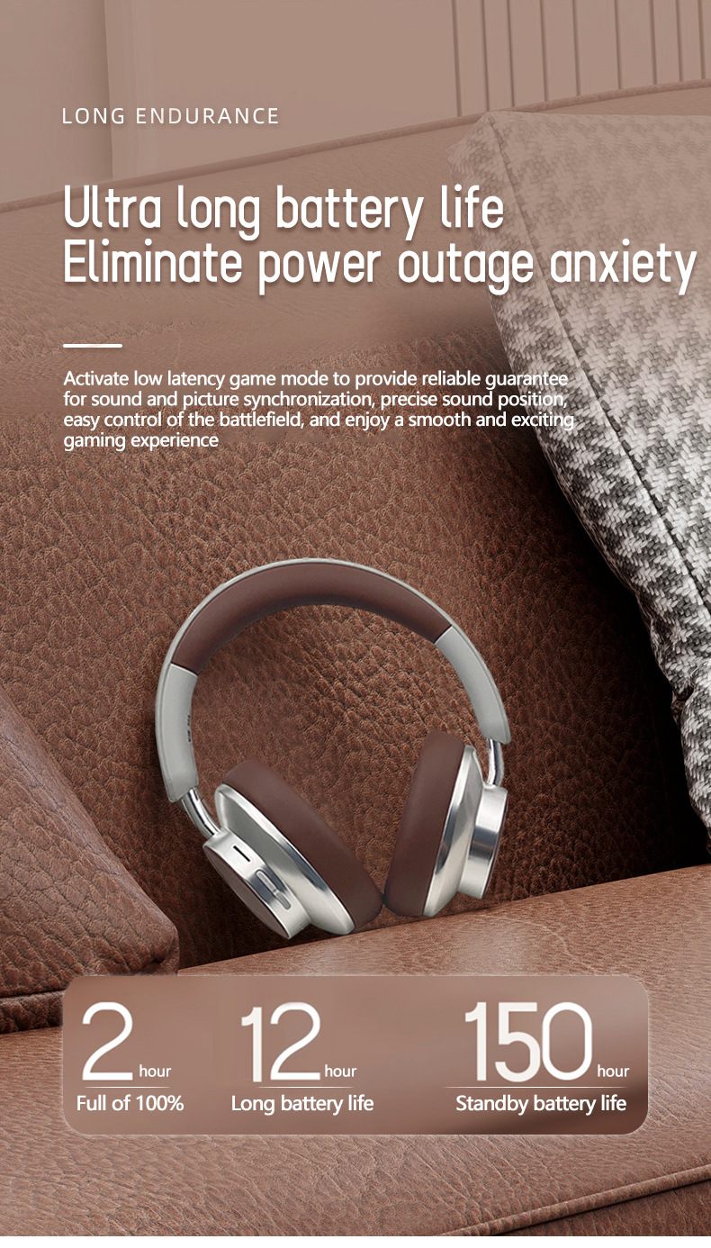 Wireless Retro Color Matching Headset Bluetooth Leather Painted Surface Sports Headset_voghion.com