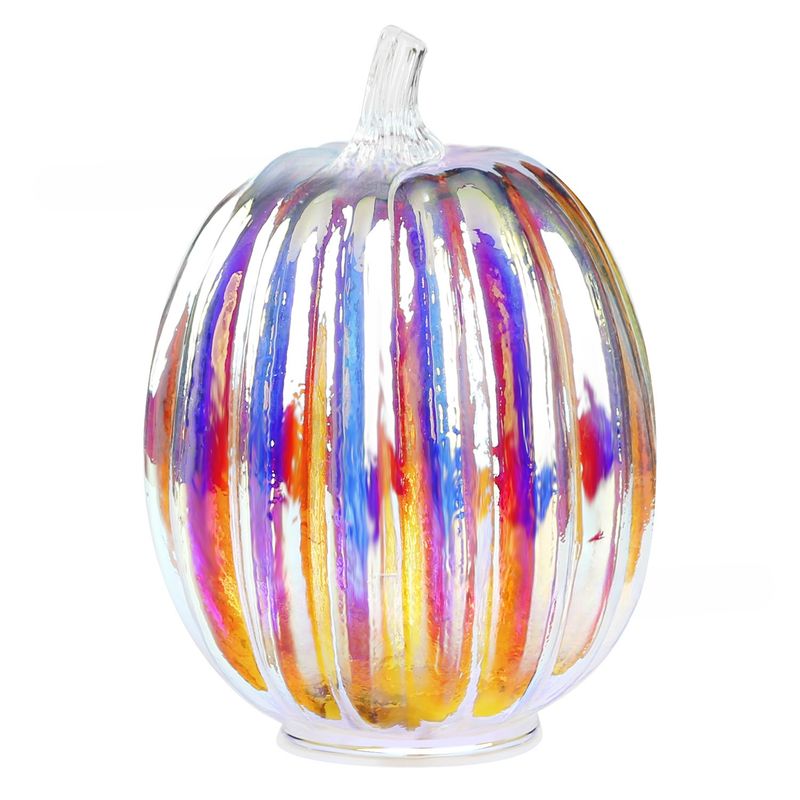 Halloween Fantasy Glass Pumpkin Lantern Decorations LED Pumpkin Lantern_voghion.com
