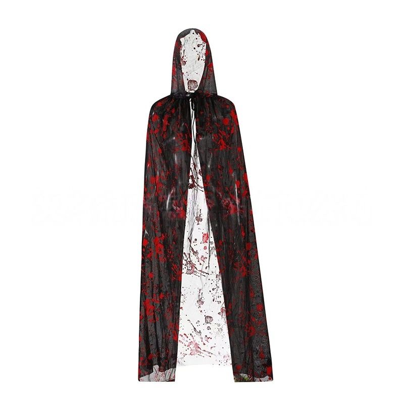 Halloween Cosplay Cloak Costume Props Halloween Cloak Halloween Blood Palm Print Bleeding Cloak_voghion.com