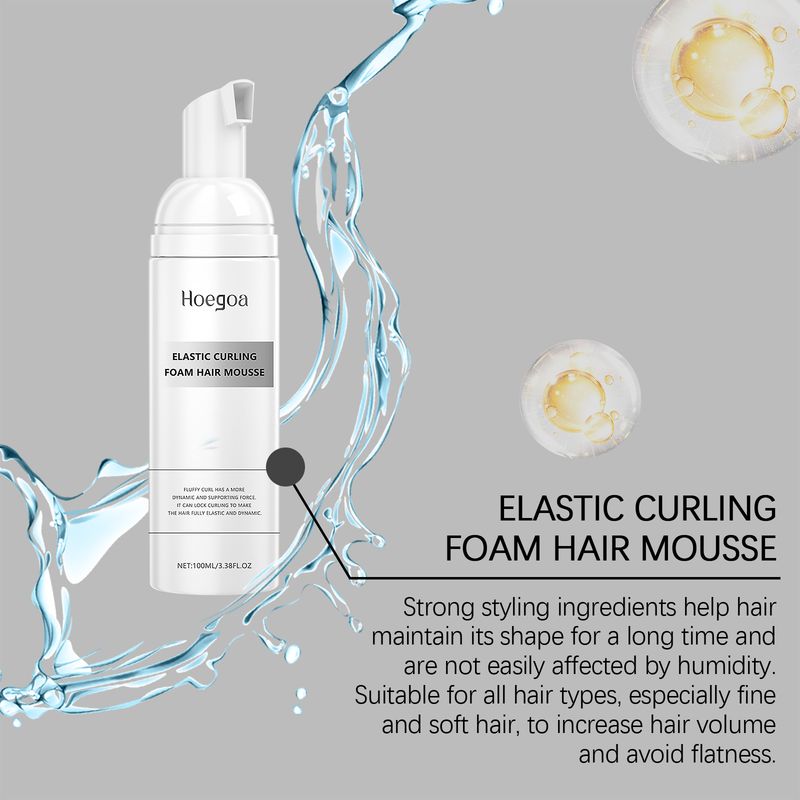 Hoegoa Haarstyling-Mousse, erfrischend, entfettend, Ölkontrolle, leichte Locken, erfrischendes, flauschiges Haar, Haarspray_voghion.com